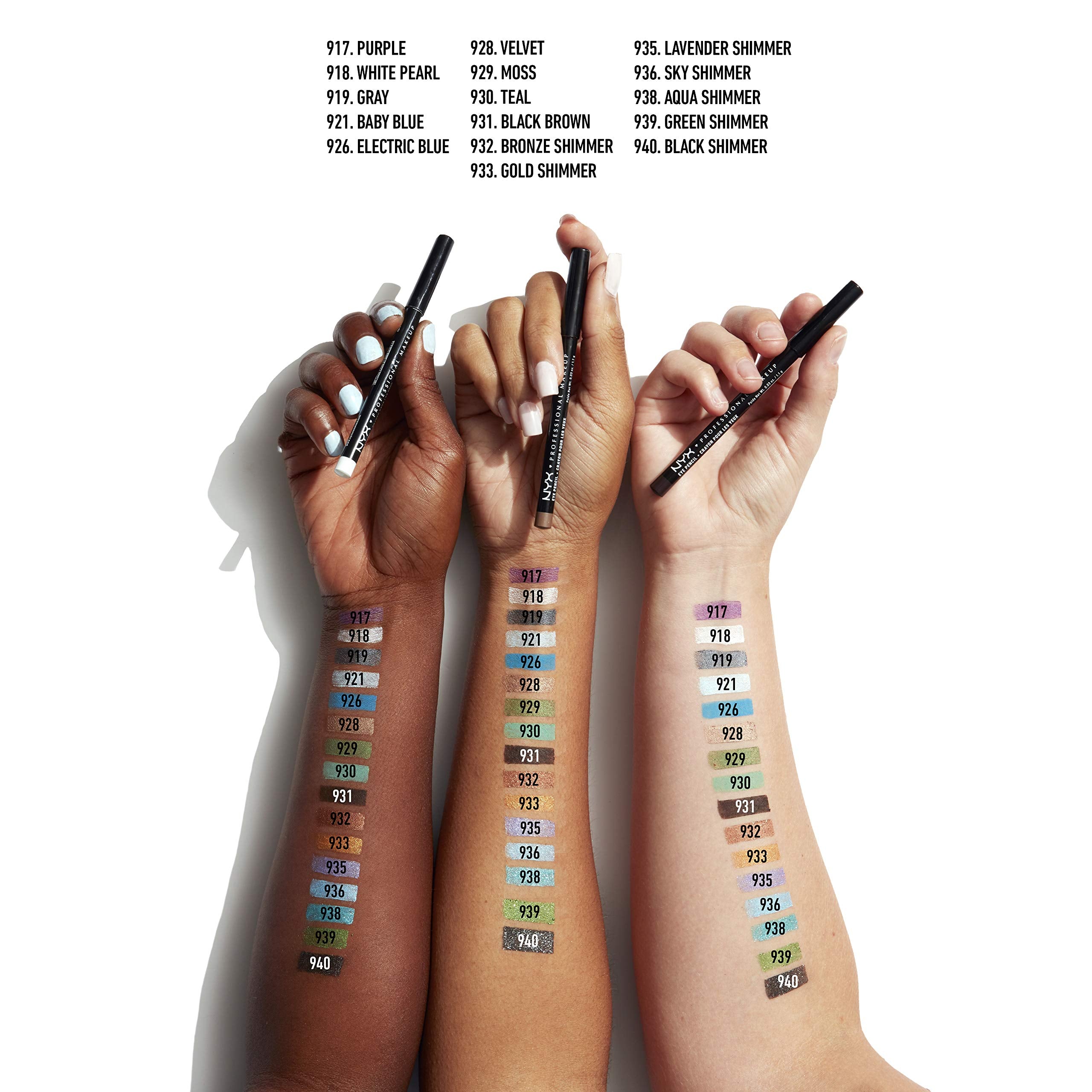 NYX PROFESSIONAL MAKEUP Slim Eye Pencil, Eyeliner Pencil - Black Brown